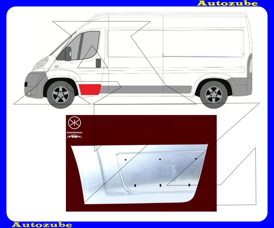 Ajtóborítás bal első alsó rész 