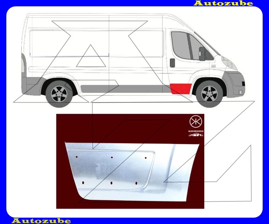 Ajtóborítás jobb első alsó rész 