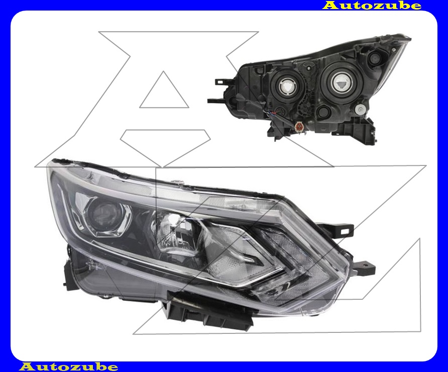 Fényszóró jobb (H9/H11/LED) nappali fénnyel (motor nélkül) {DEPO} Fényszóró jobb (H9/H11/LED) nappali fénnyel (motor nélkül) {DEPO}