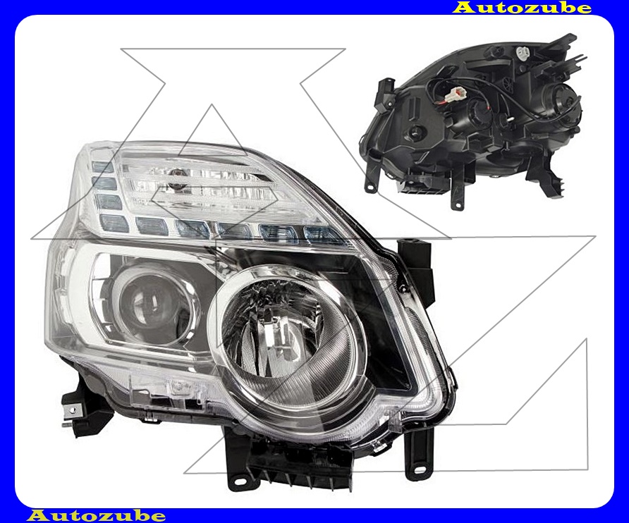 Fényszóró jobb fekete házas (H1/H11) házas motorral {DEPO} Fényszóró jobb fekete házas (H1/H11) házas motorral {DEPO}