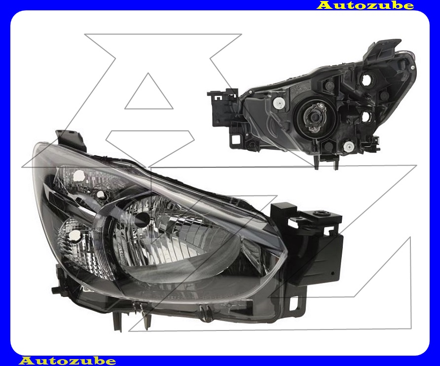 Fényszóró jobb (H4) fekete házas (motor nélkül) {DEPO} Fényszóró jobb (H4) fekete házas (motor nélkül) {DEPO}