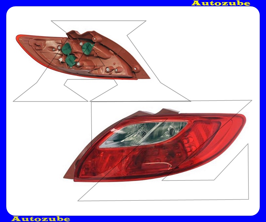 Hátsó lámpa jobb (foglalat nélkül) {DEPO} Hátsó lámpa jobb (foglalat nélkül) {DEPO}