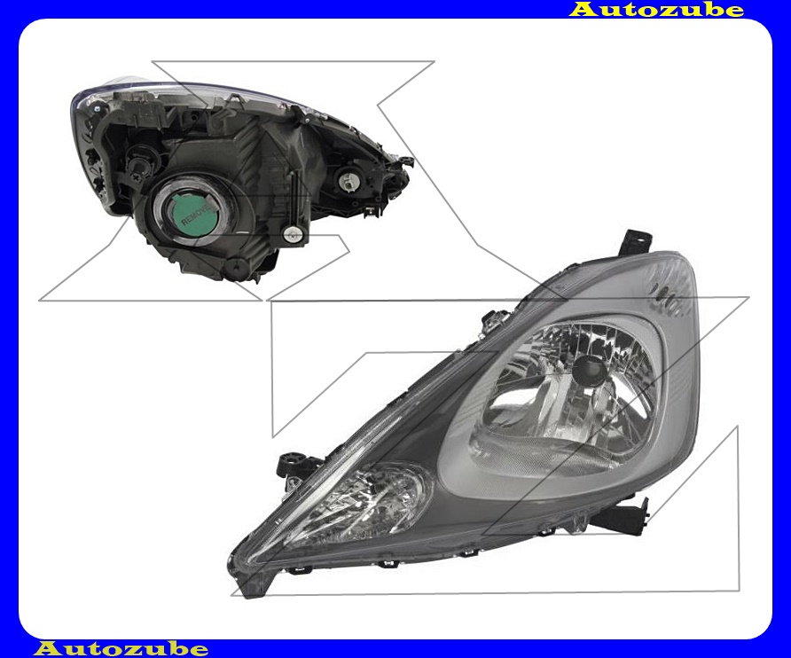 Fényszóró bal fekete házas (H4) kézi/elektromos állítású is. {DEPO} Fényszóró bal fekete házas (H4) kézi/elektromos állítású is. {DEPO}