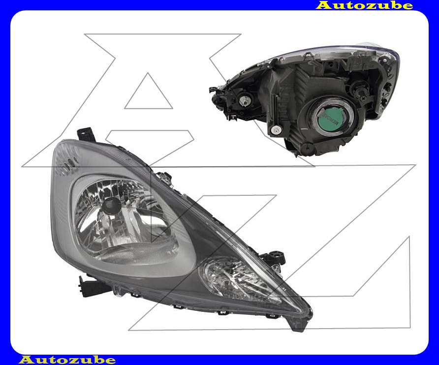 Fényszóró jobb fekete házas (H4) kézi/elektromos állítású is. {DEPO} Fényszóró jobb fekete házas (H4) kézi/elektromos állítású is. {DEPO}