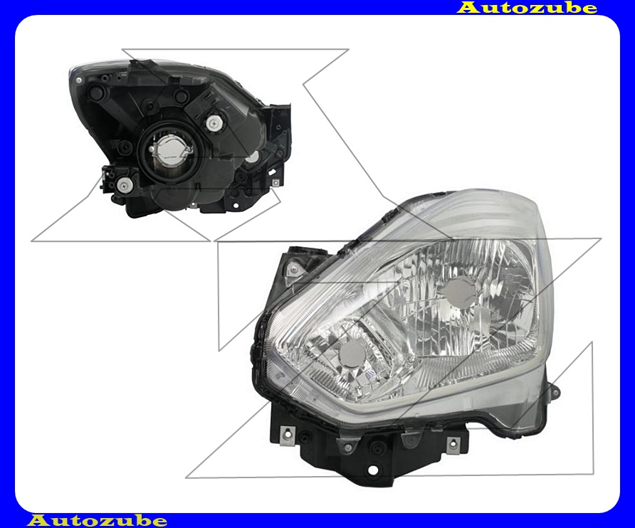 Fényszóró bal (H4) (motor nélkül) {DEPO} Fényszóró bal (H4) (motor nélkül) {DEPO}