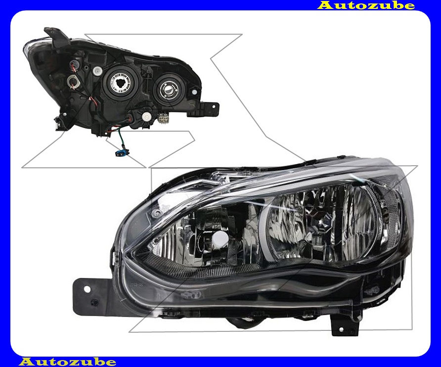 Fényszóró bal (HB3/H11) motorral {DEPO} Fényszóró bal (HB3/H11) motorral {DEPO}