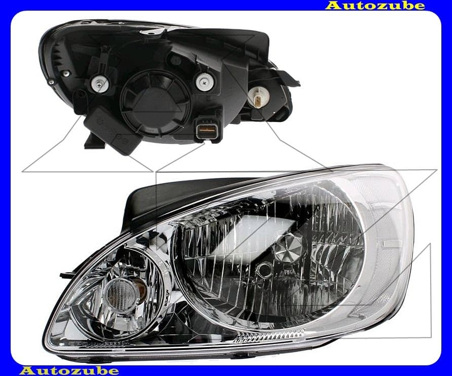 Fényszóró bal (H4) kézi állítású {DEPO} Fényszóró bal (H4) kézi állítású {DEPO}