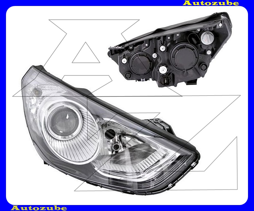 Fényszóró jobb (H7/H7) fekete házas (motor nélkül) {DEPO} Fényszóró jobb (H7/H7) fekete házas (motor nélkül) {DEPO}