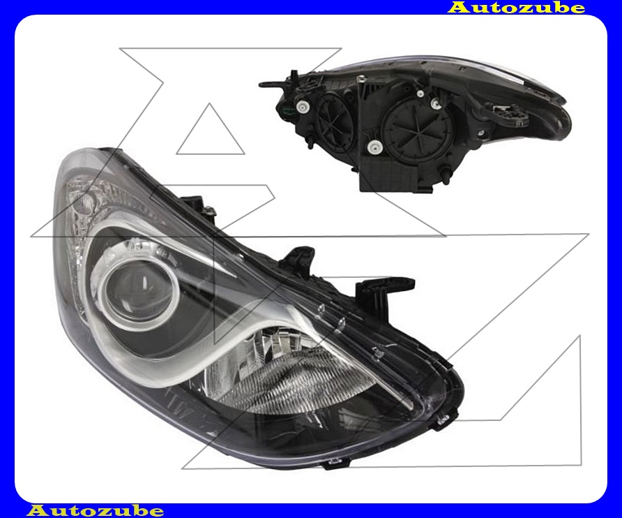 Fényszóró jobb (H7/H7) króm házas motorral {DEPO} Fényszóró jobb (H7/H7) króm házas motorral {DEPO}