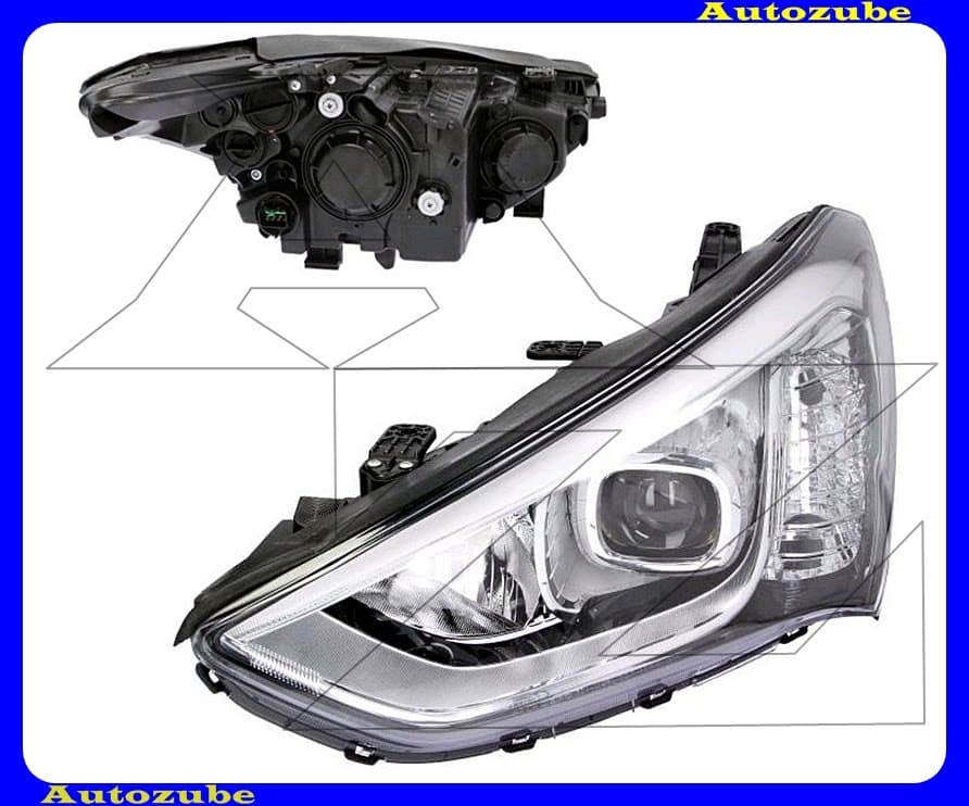 Fényszóró bal (2xH7/LED) motorral {DEPO} Fényszóró bal (2xH7/LED) motorral {DEPO}