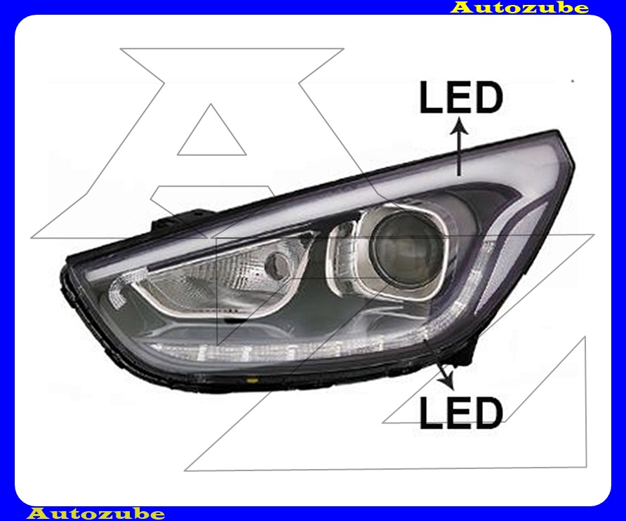 Fényszóró bal (HIR2/LED) fekete házas (motor nélkül) {DEPO} /RENDELÉSRE/ Fényszóró bal (HIR2/LED) fekete házas (motor nélkül) {DEPO} /RENDELÉSRE/