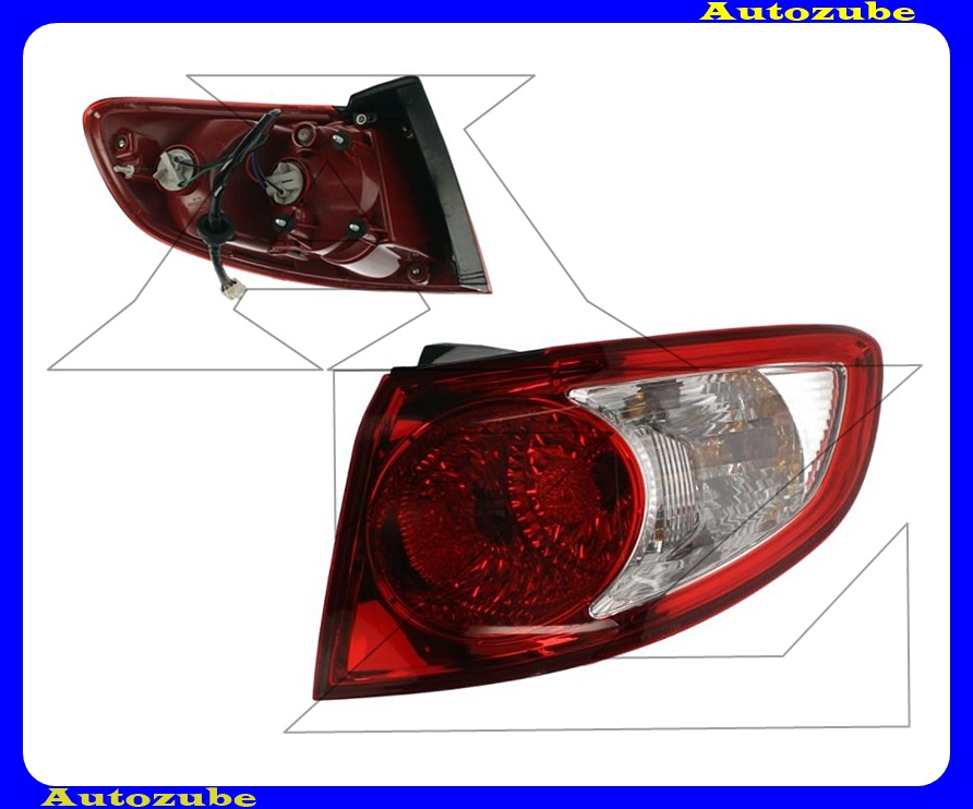 Hátsó lámpa jobb külső (foglalattal) Hátsó lámpa jobb külső (foglalattal)