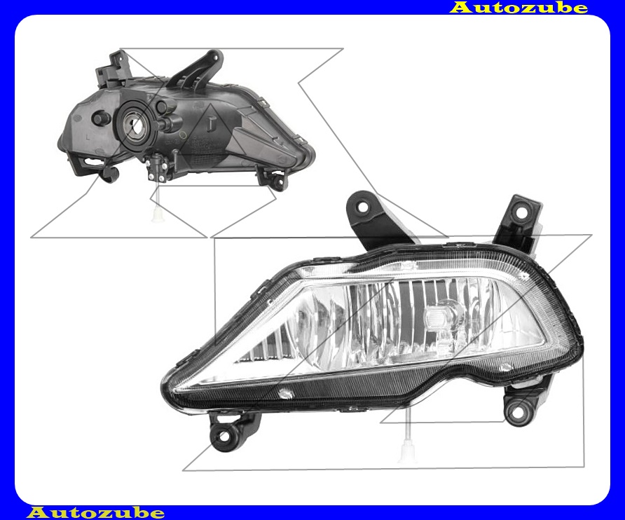 Ködlámpa bal (H8) {DEPO} Ködlámpa bal (H8) {DEPO}