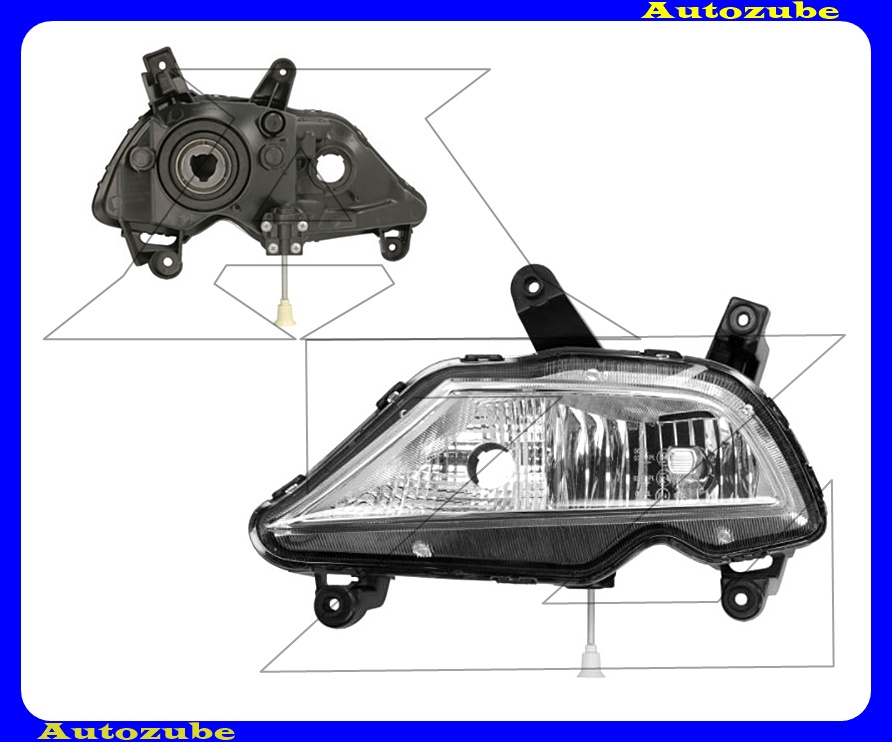 Ködlámpa + nappali fény bal (H8-P21/5W) {DEPO} Ködlámpa + nappali fény bal (H8-P21/5W) {DEPO}