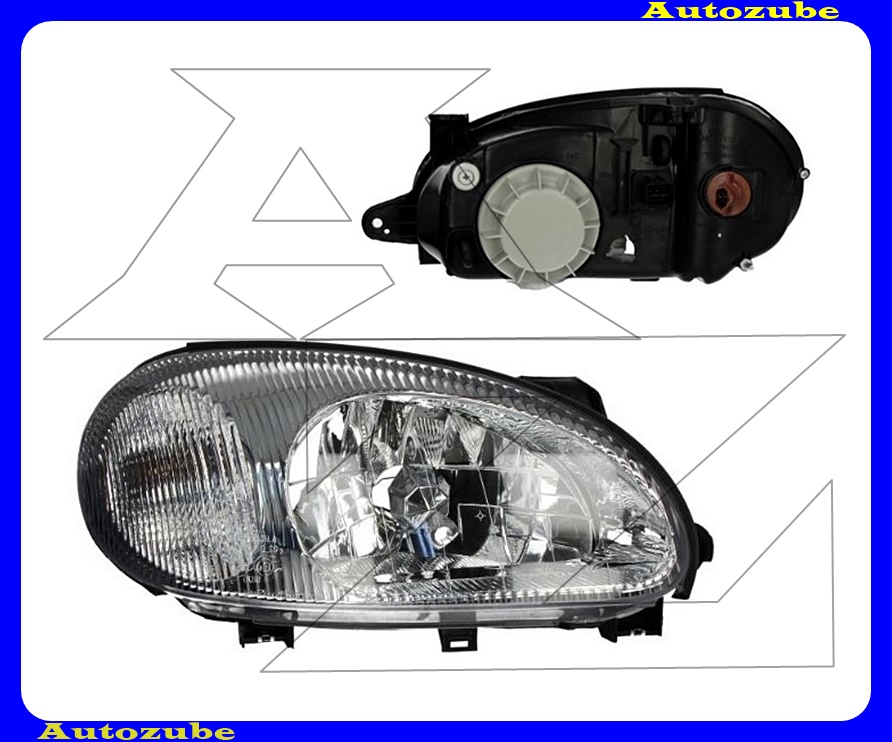 Fényszóró jobb (H4) fekete házas(motor nélkül) {DEPO} R Fényszóró jobb (H4) fekete házas(motor nélkül) {DEPO} R