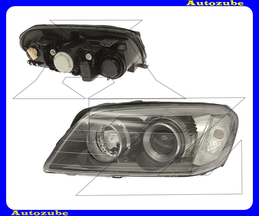 Fényszóró bal fekete házas (H7/H1) motorral {DEPO} R Fényszóró bal fekete házas (H7/H1) motorral {DEPO} R