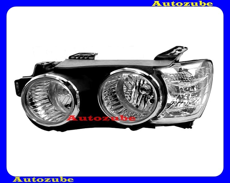 Fényszóró bal króm kerettel (H7/H7) motorral  {DEPO}