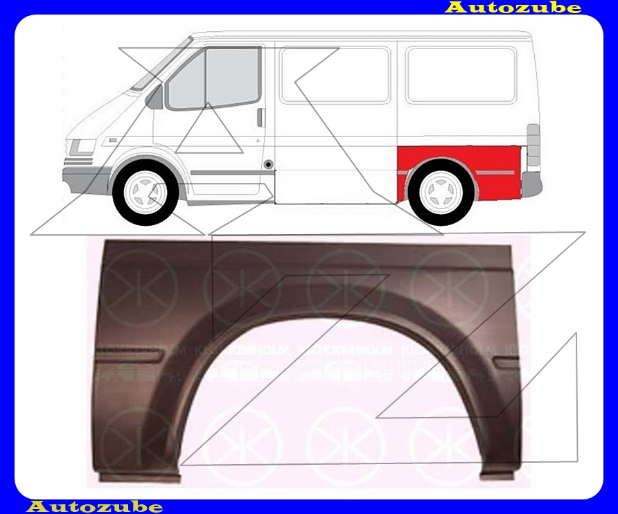 Hátsó sárvédő alsó rész bal (dupla kerekű kivitelhez) {KLOKKERHOLM} Hátsó sárvédő alsó rész bal (dupla kerekű kivitelhez) {KLOKKERHOLM}