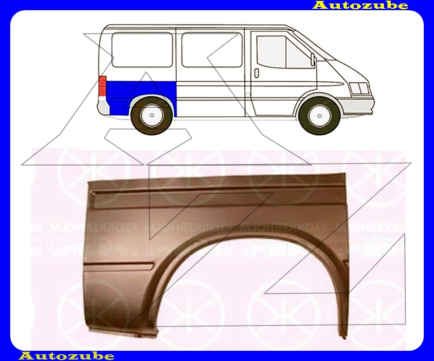 Hátsó sárvédő alsó rész jobb Hátsó sárvédő alsó rész jobb