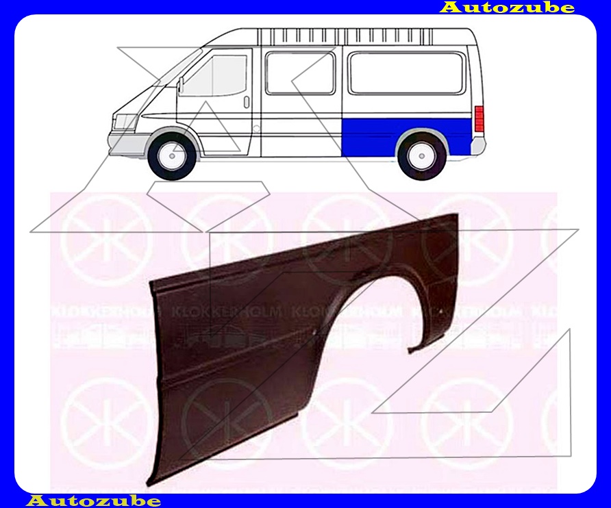 Hátsó sárvédő alsó rész bal Hátsó sárvédő alsó rész bal