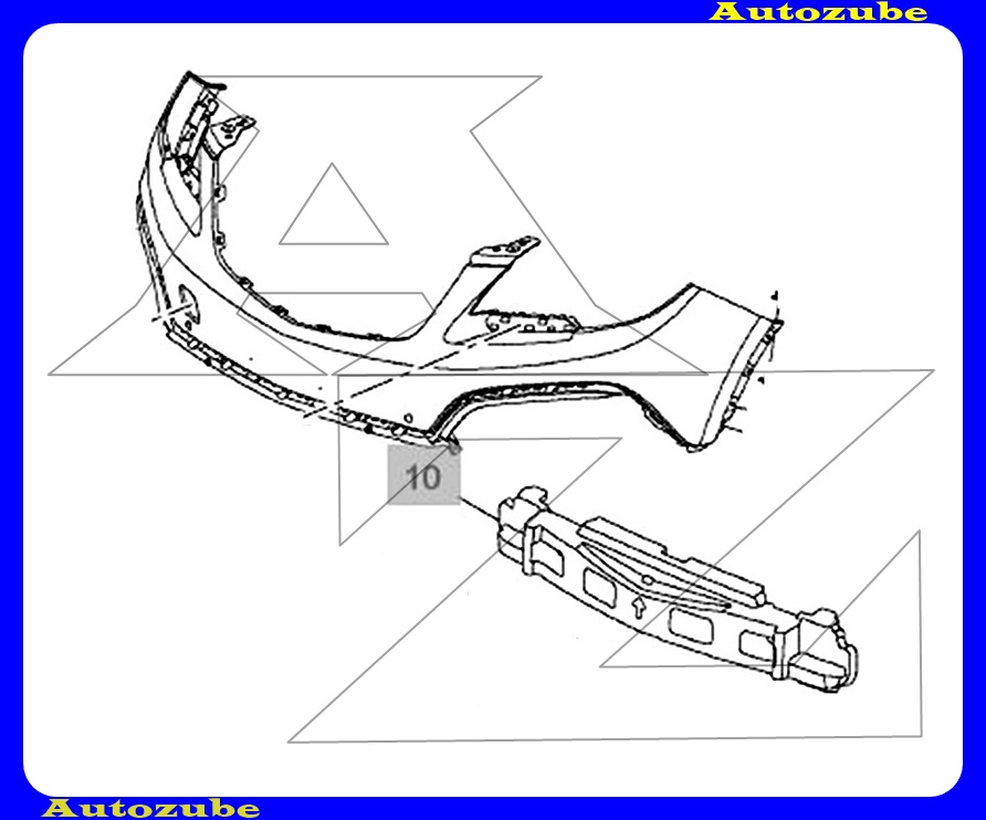 Első lökhárító energiaelnyelő felső /Gyári alkatrész/ (Egyedi rendelésre, NEM visszáruzható) Első lökhárító energiaelnyelő felső /Gyári alkatrész/ (Egyedi rendelésre, NEM visszáruzható)