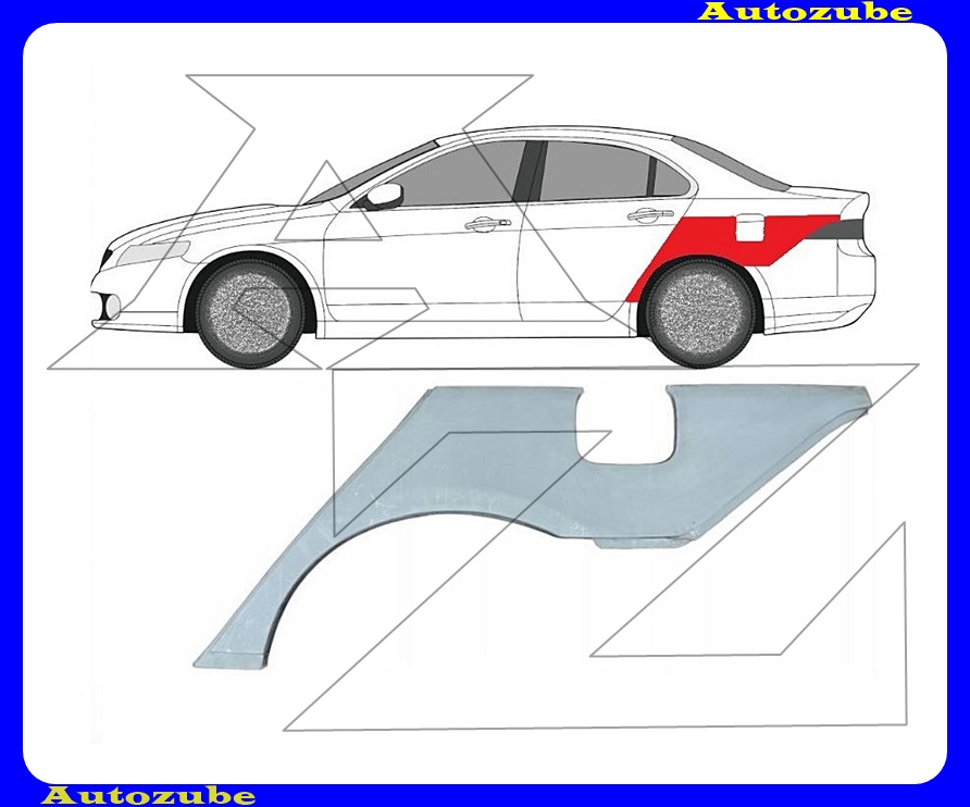 Hátsó sárvédő javítóív bal Hátsó sárvédő javítóív bal