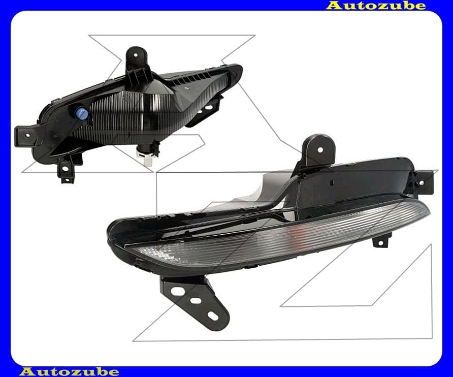 Első index bal, fehér, foglalattal {HELLA} Első index bal, fehér, foglalattal {HELLA}