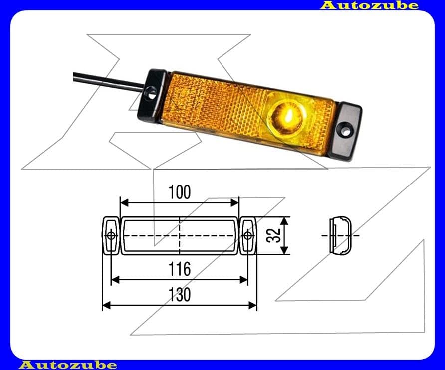 Szélességjelző, sárga 1,5m vezetékkel. Szélességjelző, sárga 1,5m vezetékkel.