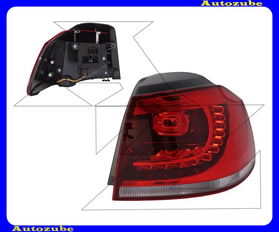 Hátsó lámpa jobb külső füstpiros Hátsó lámpa jobb külső füstpiros