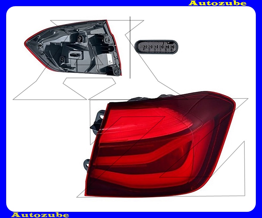 Hátsó lámpa jobb külső füst Hátsó lámpa jobb külső füst