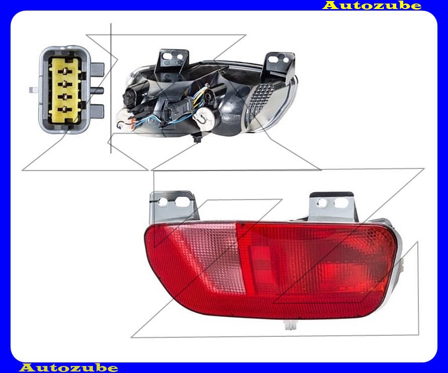 Hátsó ködlámpa és tolatólámpa jobb (foglalattal) {HELLA} Hátsó ködlámpa és tolatólámpa jobb (foglalattal) {HELLA}