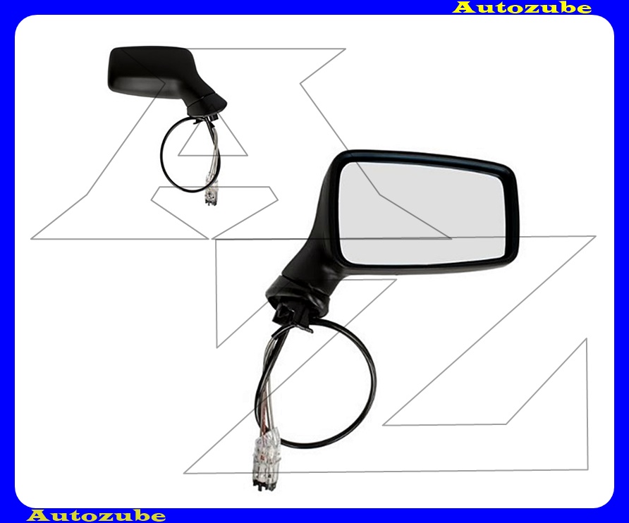 Visszapillantó tükör jobb, manuális, domború-kék tükörlappal, fekete borítással Visszapillantó tükör jobb, manuális, domború-kék tükörlappal, fekete borítással