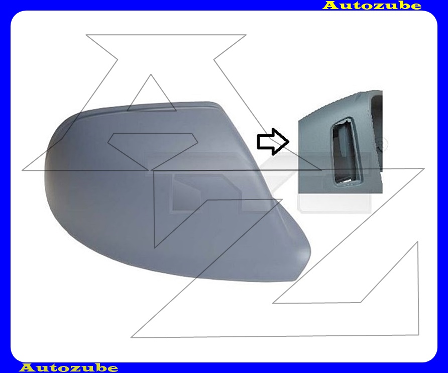 Visszapillantó tükörborítás jobb, holttérfigyelőshöz, alapozott Visszapillantó tükörborítás jobb, holttérfigyelőshöz, alapozott