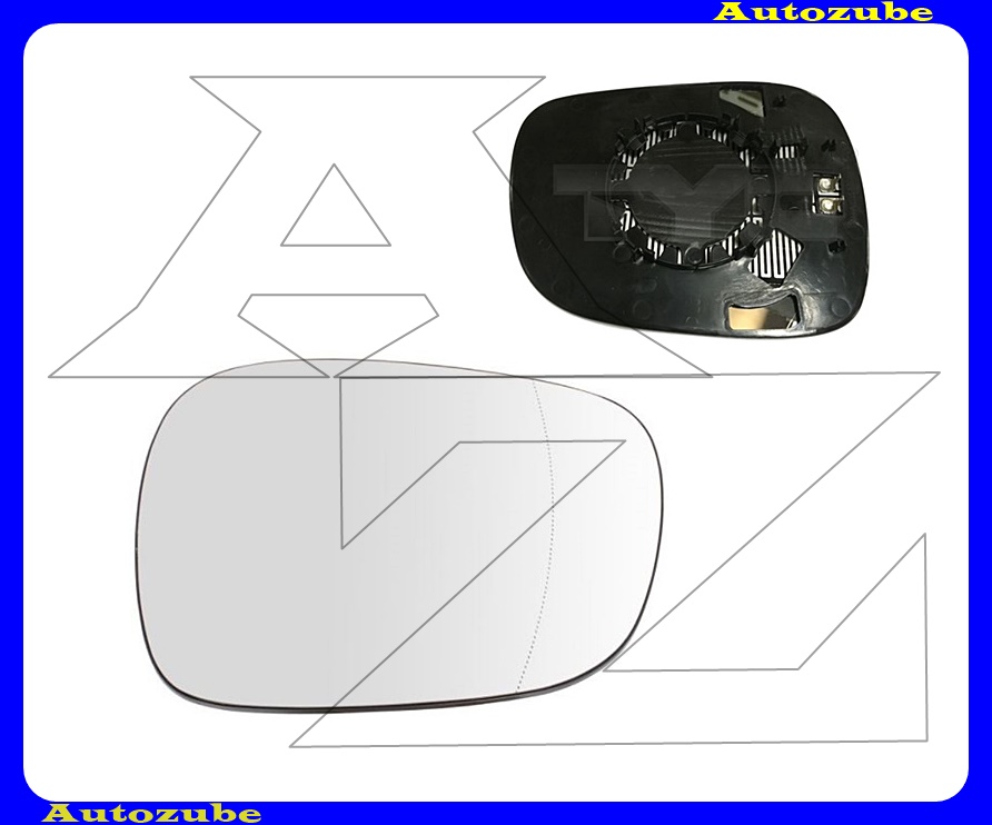Visszapillantó tükörlap jobb, fűthető-aszférikus (tartólappal) Visszapillantó tükörlap jobb, fűthető-aszférikus (tartólappal)