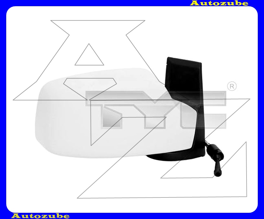 Visszapillantó tükör jobb, manuális, domború tükörlappal, fényezhető borítással Visszapillantó tükör jobb, manuális, domború tükörlappal, fényezhető borítással