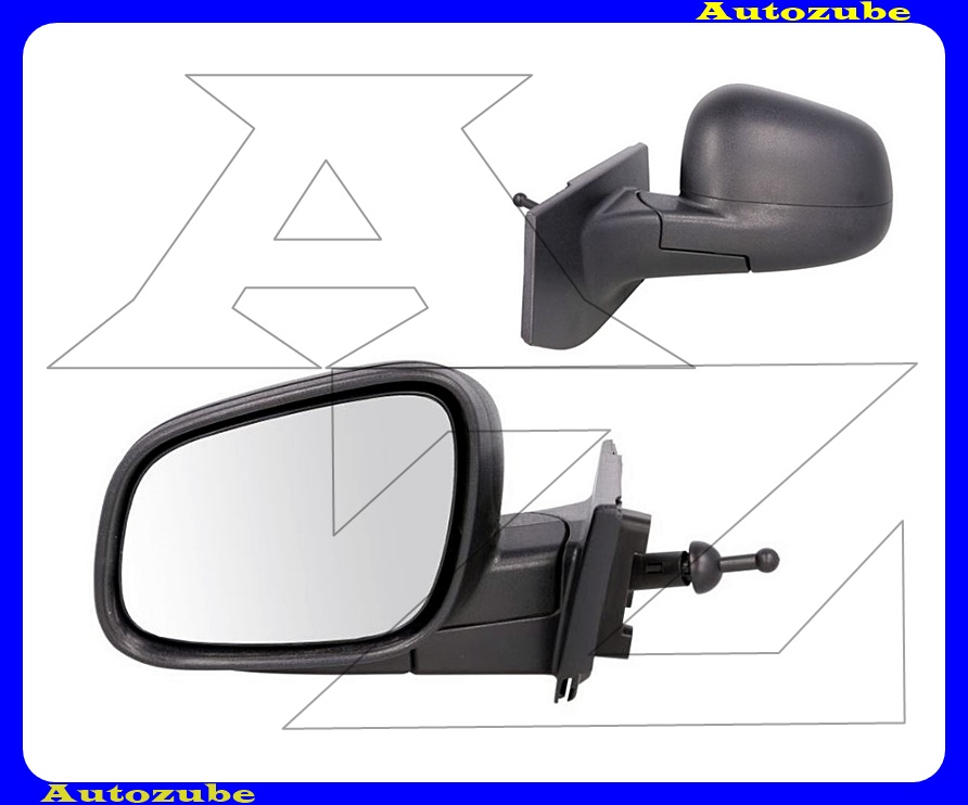 Visszapillantó tükör bal, manuális, domború tükörlappal, fekete borítással Visszapillantó tükör bal, manuális, domború tükörlappal, fekete borítással