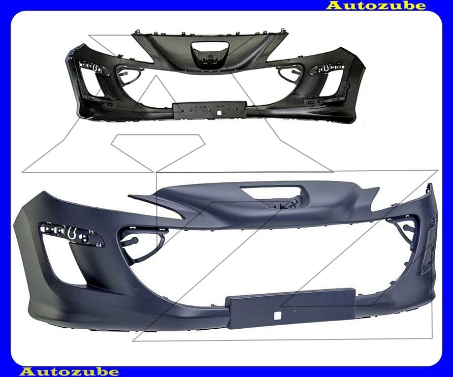 Első lökhárító alapozott (díszléc lyukkal) Első lökhárító alapozott (díszléc lyukkal)