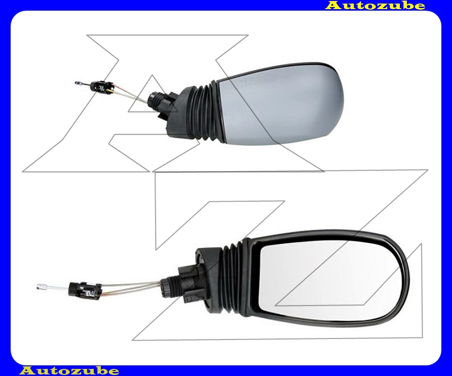 Visszapillantó tükör jobb, manuális, domború tükörlappal, fényezhető borítással Visszapillantó tükör jobb, manuális, domború tükörlappal, fényezhető borítással