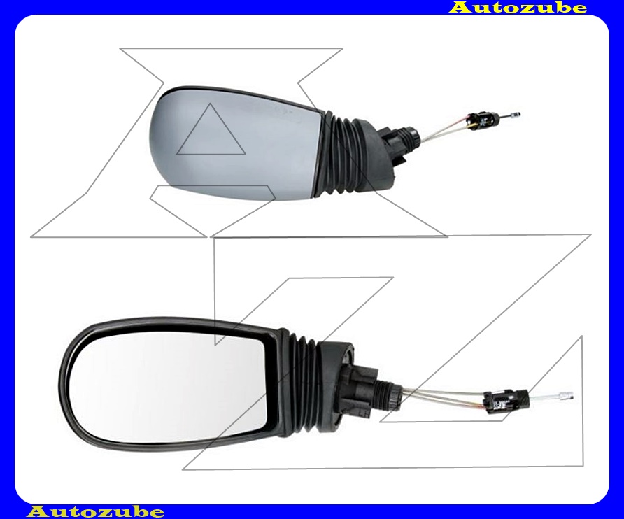 Visszapillantó tükör bal, manuális, domború tükörlappal, fényezhető borítással Visszapillantó tükör bal, manuális, domború tükörlappal, fényezhető borítással