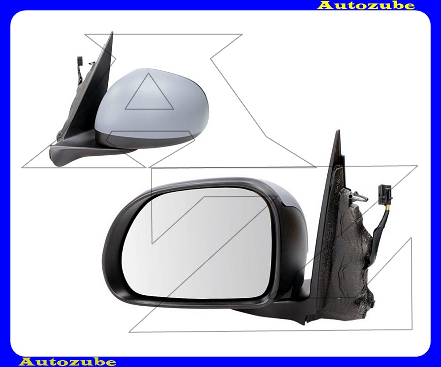 Visszapillantó tükör bal, elektromos, fűthető-domború tükörlappal, fényezhető borítással Visszapillantó tükör bal, elektromos, fűthető-domború tükörlappal, fényezhető borítással