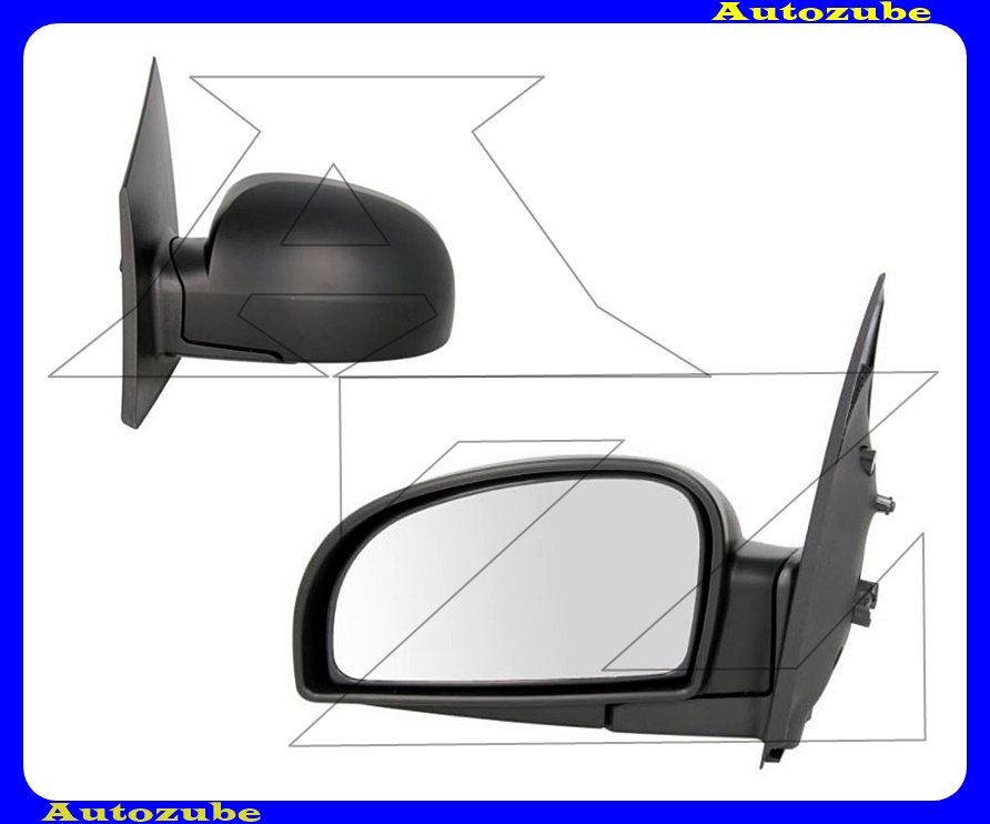 Visszapillantó tükör bal, elektromos, domború tükörlappal, fekete borítással Visszapillantó tükör bal, elektromos, domború tükörlappal, fekete borítással