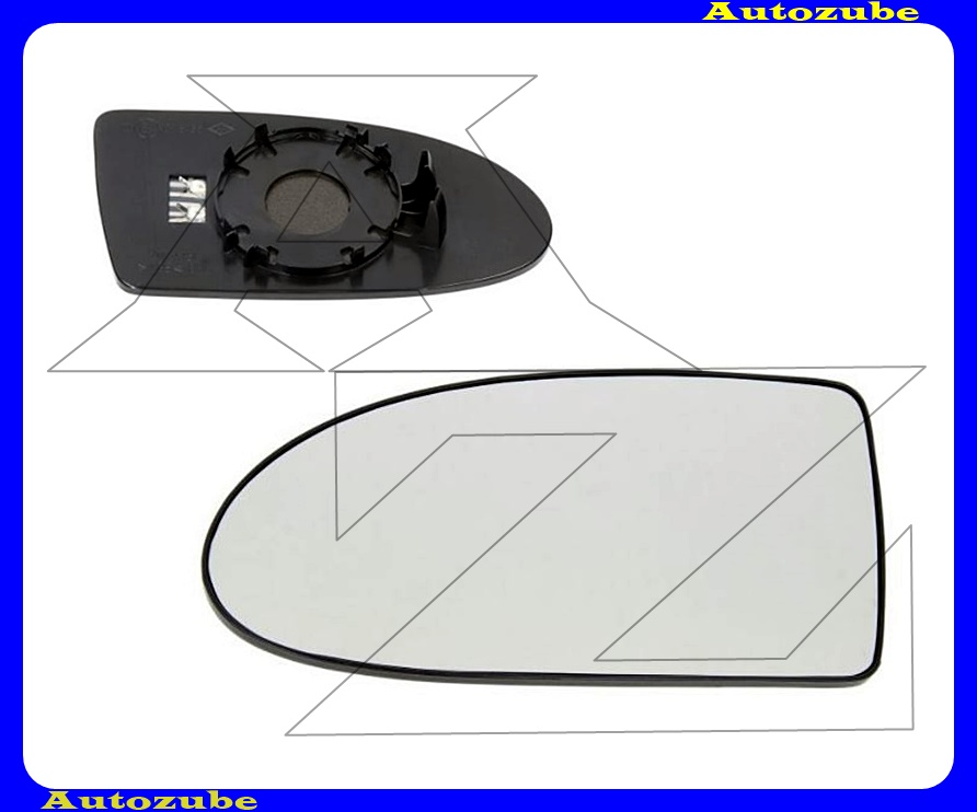 Visszapillantó tükörlap bal, fűthető-domború (tartólappal) /Rendelésre/ Visszapillantó tükörlap bal, fűthető-domború (tartólappal) /Rendelésre/