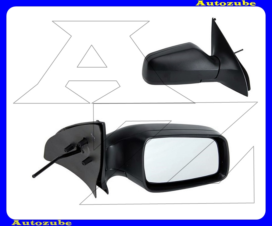 Visszapillantó tükör jobb, manuális, domború tükörlappal, fekete borítással Visszapillantó tükör jobb, manuális, domború tükörlappal, fekete borítással