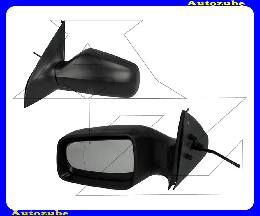 Visszapillantó tükör bal, manuális, aszférikus tükörlappal, fekete borítással Visszapillantó tükör bal, manuális, aszférikus tükörlappal, fekete borítással