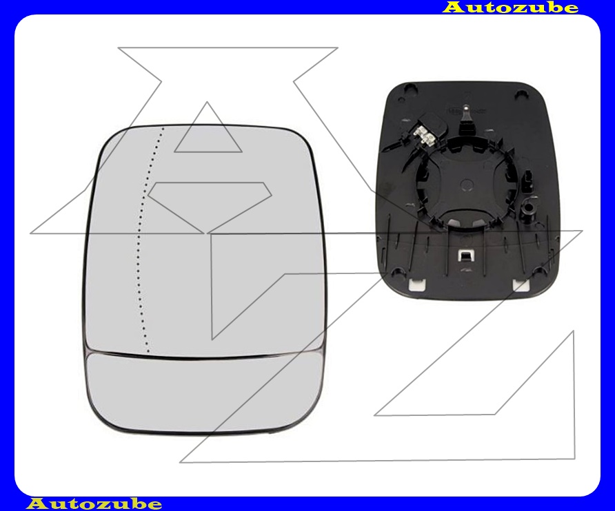 Visszapillantó tükörlap bal, fűthető-aszférikus (tartólappal) Visszapillantó tükörlap bal, fűthető-aszférikus (tartólappal)