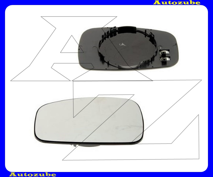 Visszapillantó tükörlap jobb, fűthető-domború (tartólappal) Visszapillantó tükörlap jobb, fűthető-domború (tartólappal)