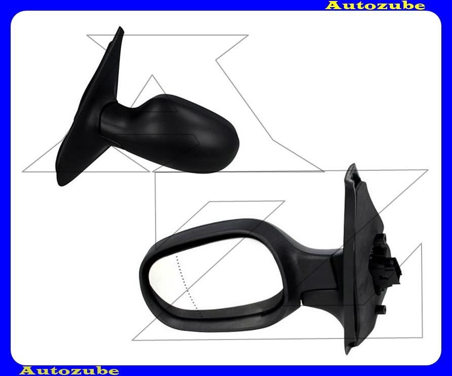 Visszapillantó tükör bal, elektromos, fűthető-aszférikus tükörlappal, fekete borítással Visszapillantó tükör bal, elektromos, fűthető-aszférikus tükörlappal, fekete borítással