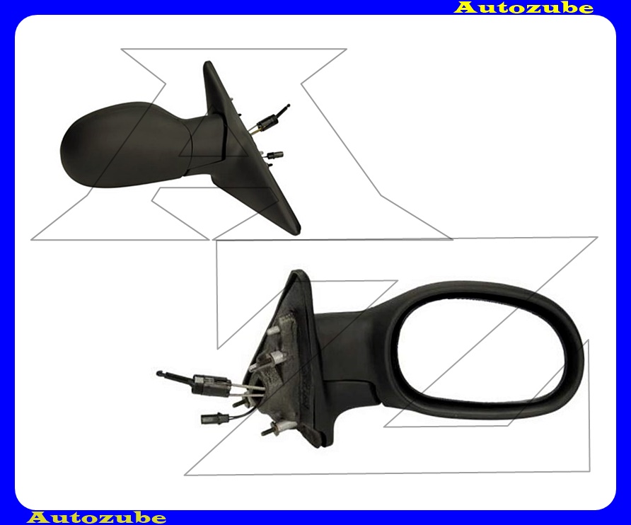 Visszapillantó tükör jobb, manuális, domború tükörlappal, hőmérős, fekete borítással Visszapillantó tükör jobb, manuális, domború tükörlappal, hőmérős, fekete borítással