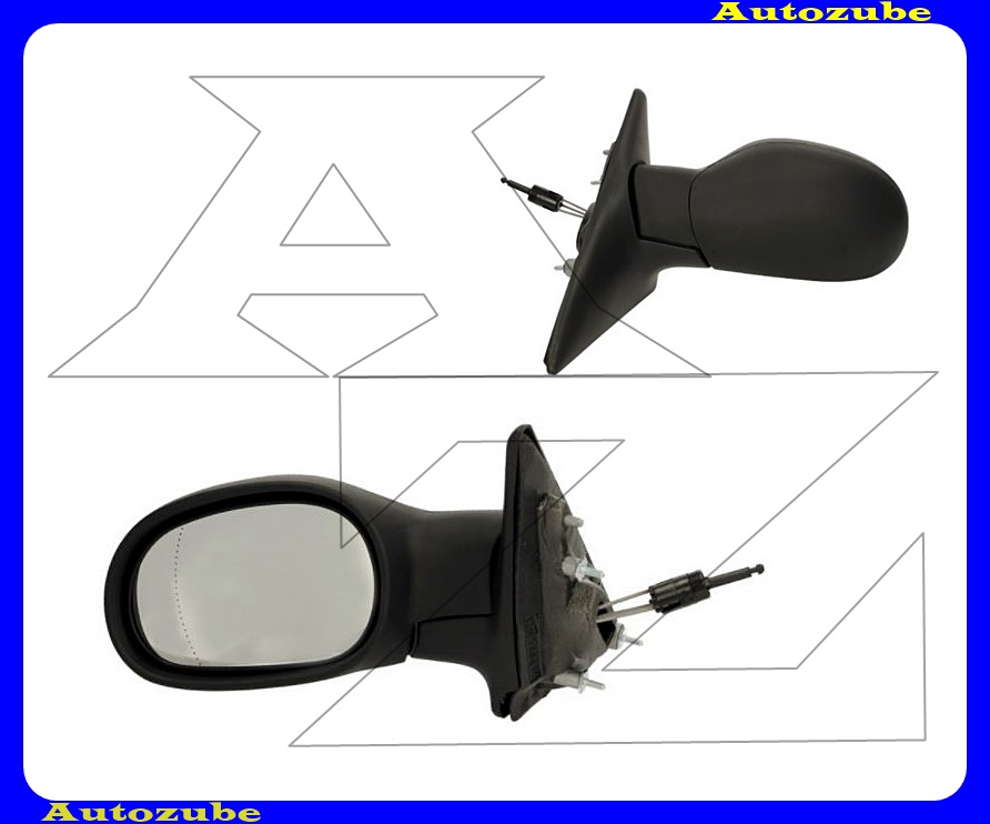 Visszapillantó tükör bal, manuális, aszférikus tükörlappal, fekete borítással Visszapillantó tükör bal, manuális, aszférikus tükörlappal, fekete borítással