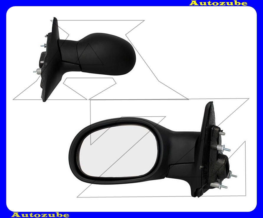 Visszapillantó tükör bal, elektromos, fűthető-sík tükörlappal, fekete borítással Visszapillantó tükör bal, elektromos, fűthető-sík tükörlappal, fekete borítással